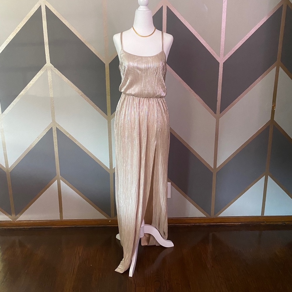 BCBGeneration Gold Maxi Dress